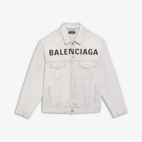 巴黎世家/Balenciaga CIMENT GREY 胸部品牌标识夹克 54168869rc