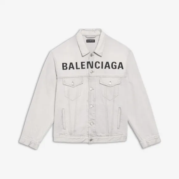 巴黎世家/Balenciaga CIMENT GREY 胸部品牌标识夹克 54168869rc