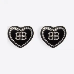 巴黎世家/Balenciaga 黑色/晶透色 Crush耳环 50233993sk