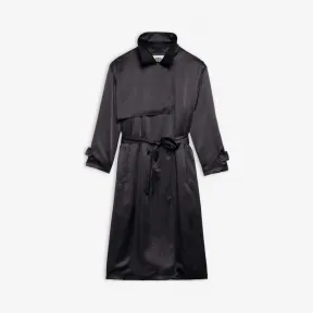 巴黎世家/Balenciaga 黑色 流线型风衣式连衣裙 49516134qx