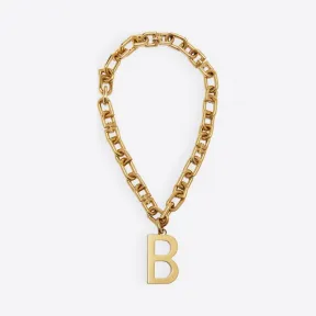 巴黎世家/Balenciaga VIBRATED GOLD B链条项链 50234310jv