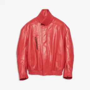 巴黎世家/Balenciaga 红色 机车夹克 41922405gh