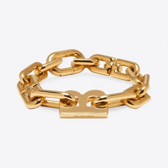 巴黎世家/Balenciaga 金色 B 链细手链 599334TZ99G0027