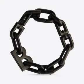 巴黎世家/Balenciaga 黑色 B 链细手链 599334TZ99K1059