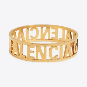 巴黎世家/Balenciaga 女士金色徽标手链 624357TZ99G0705