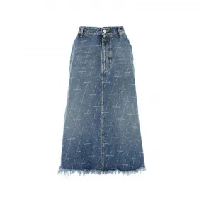 巴黎世家/Balenciaga 蓝色 100％纯棉 半身裙 641517TJW532340