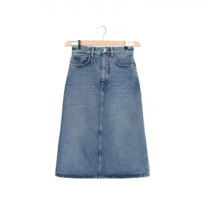 巴黎世家/Balenciaga 蓝色 棉 100% A字裙 646913TDW154762