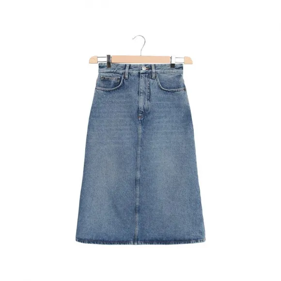 巴黎世家/Balenciaga 蓝色 棉 100% A字裙 646913TDW154762