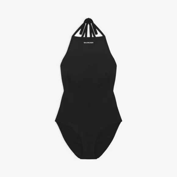 巴黎世家/Balenciaga 女士黑色系带泳衣 6570193A9B71000