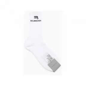 巴黎世家/Balenciaga 白色 100％纯棉 提花袜 659279472B49060