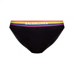 巴黎世家/Balenciaga 黑色 93% 棉 7% 弹性纤维 三角裤 6709223A8B81000