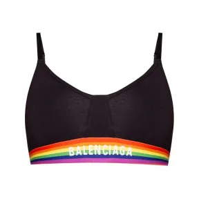 巴黎世家/Balenciaga 黑色 93% 棉 7% 弹性纤维 文胸 6709233A8B81000