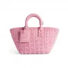 巴黎世家/Balenciaga Bistro海绵面料加小号肩带提篮包 为 所有 在 粉红色 671342-2AAF0-5890