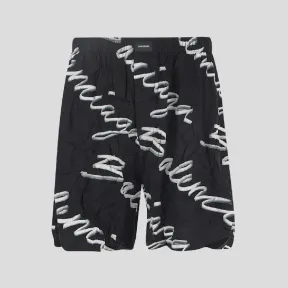 巴黎世家/Balenciaga 黑色 100% 人造丝 短裤 672410TML131070