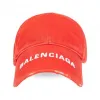 巴黎世家/Balenciaga 红色 100％纯棉 棒球帽 673318410B26377
