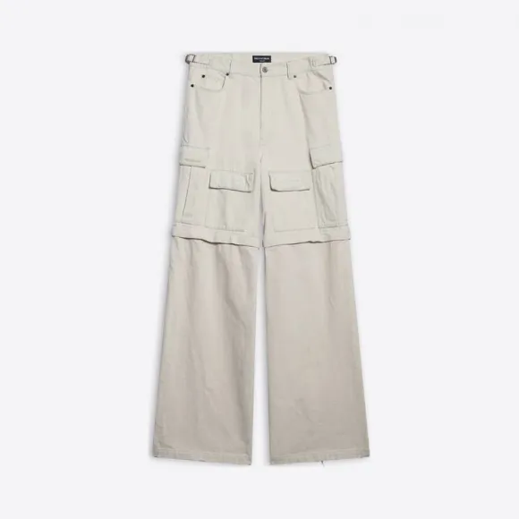 巴黎世家/Balenciaga 米色男士 Bb Corp 工装裤 675217TAP049710