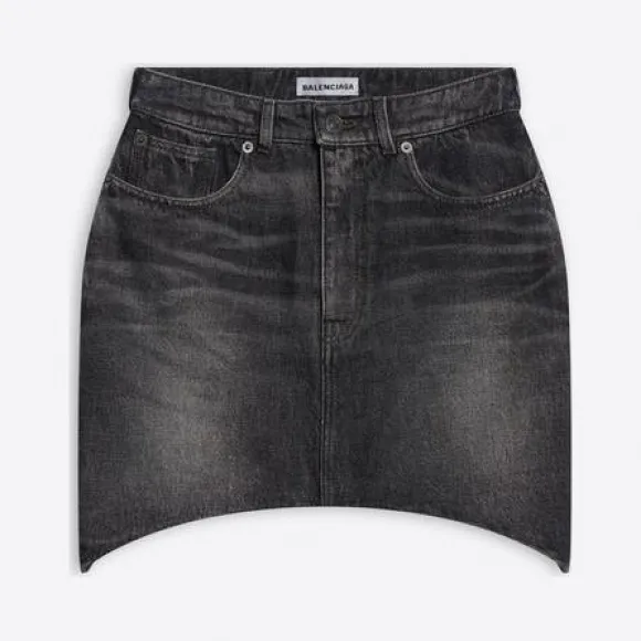 巴黎世家/Balenciaga 女士黑色沙漏半身裙 675236TJW789034