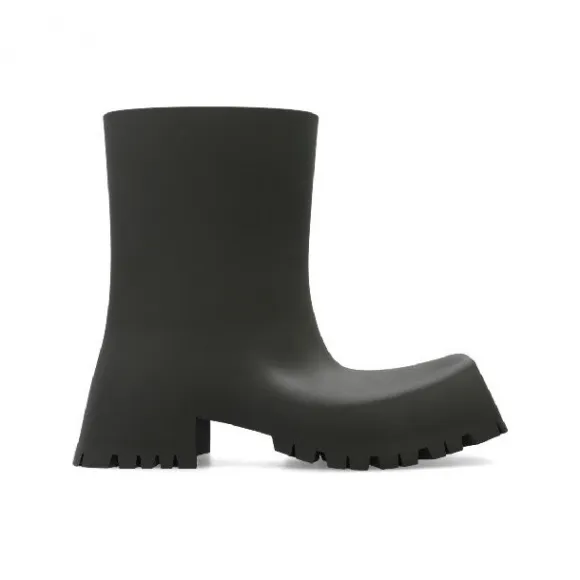 巴黎世家/Balenciaga 深绿色卡其色 100% 热塑性聚氨酯 中筒靴 679326W0FO83300