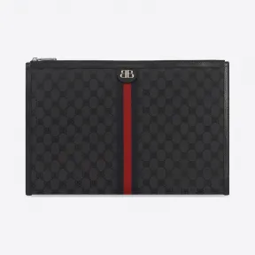 巴黎世家/Balenciaga 男士 HACKER帆布提花笔记本电脑袋 6803812103X1000