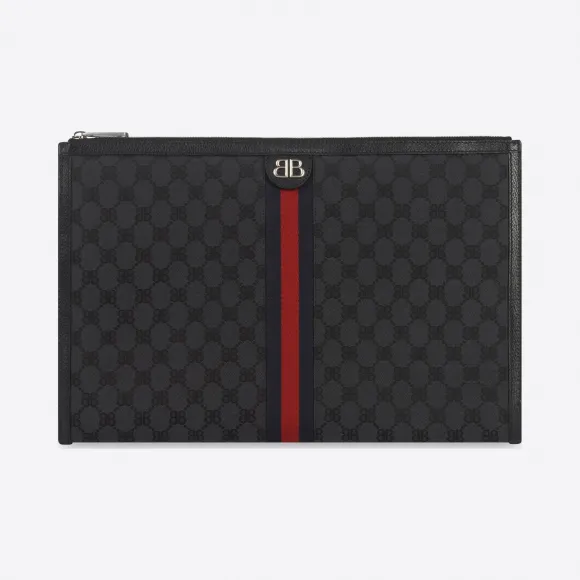 巴黎世家/Balenciaga 男士 HACKER帆布提花笔记本电脑袋 6803812103X1000