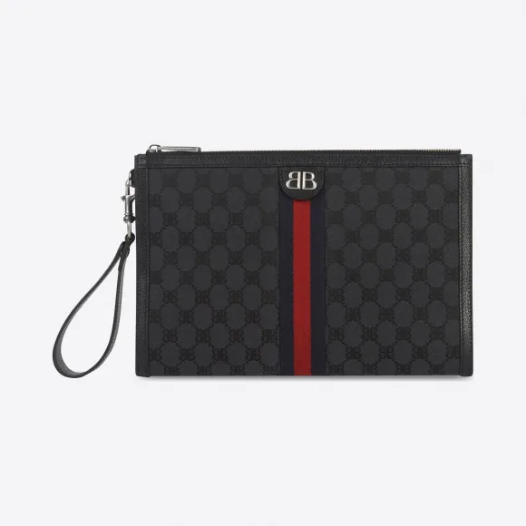 巴黎世家/Balenciaga 男士 HACKER帆布提花收纳包 6803822103X1000