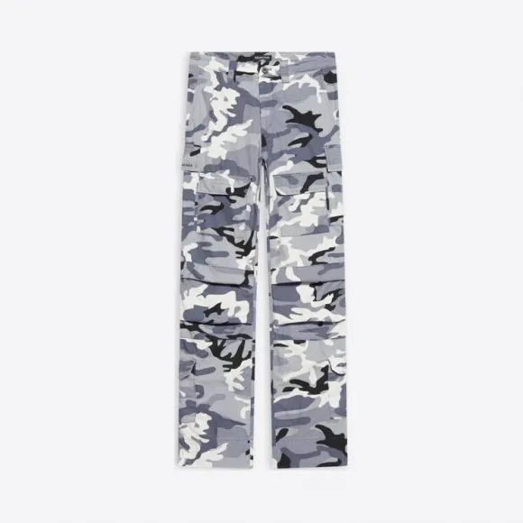 巴黎世家/Balenciaga 男士灰色合身工装裤 681258TLL721262