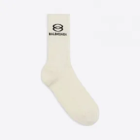 巴黎世家/Balenciaga 米色男士 Unity 网球袜 681554472B49960