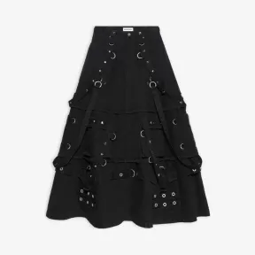 巴黎世家/Balenciaga 女式黑色 Raver 长裙 681718TBP471105