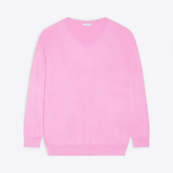 巴黎世家/Balenciaga 女款粉色大廓形 V 领 681979T51735630