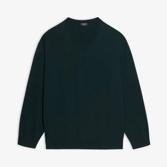 巴黎世家/Balenciaga 男士绿色大码 V 领 682007T41223001