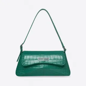 巴黎世家/Balenciaga 女士 XX鳄鱼纹压花小号翻盖包 6956452108Y3613