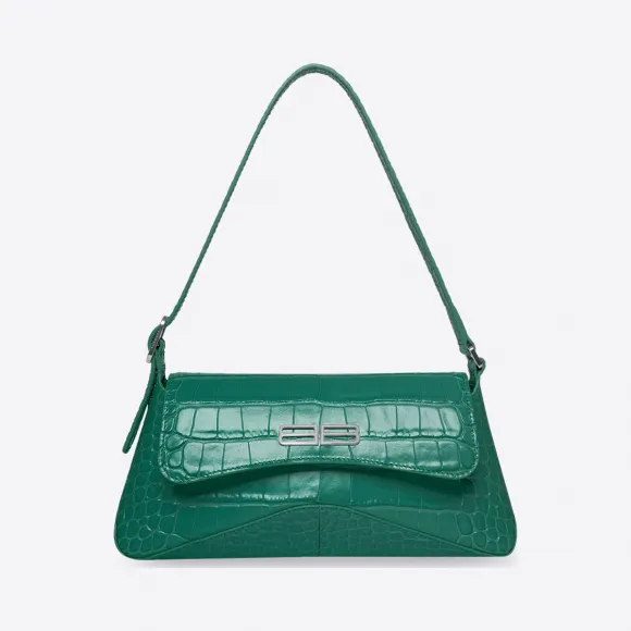 巴黎世家/Balenciaga 女士 XX鳄鱼纹压花小号翻盖包 6956452108Y3613
