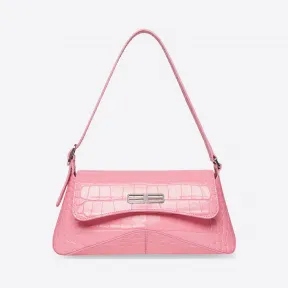 巴黎世家/Balenciaga 女士 XX鳄鱼纹压花小号翻盖包 6956452108Y5812