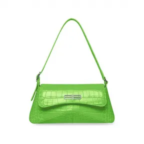 巴黎世家/Balenciaga XX鳄鱼纹压花小号翻盖包 6956452109G3817