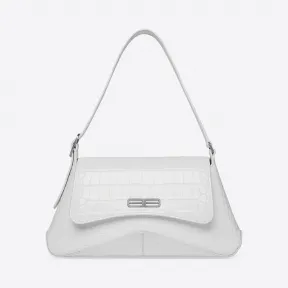 巴黎世家/Balenciaga 女士 XX鳄鱼纹压花中号翻盖包 6956482108Y9001