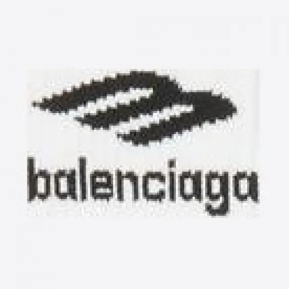 巴黎世家/Balenciaga 女式 3b 运动图标白色网球袜 697278372B49060