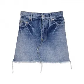 巴黎世家/Balenciaga 浅蓝 100％纯棉 迷你裙 697851TMW264437