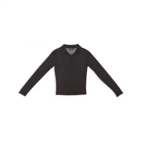 巴黎世家/Balenciaga 3b Sports Icon Shrunk Polo Shirt in Black 697994TMVA81069