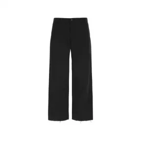 巴黎世家/Balenciaga 黑色 100％纯棉 九分裤 699004TKP06K1000