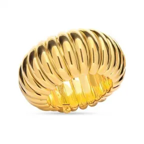 巴黎世家/Balenciaga Women's Rib Bracelet in Gold 700145TZ89G0027