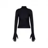 巴黎世家/Balenciaga 黑色 92% 尼龙 8% 弹性纤维 高领衫 702343TWG011000