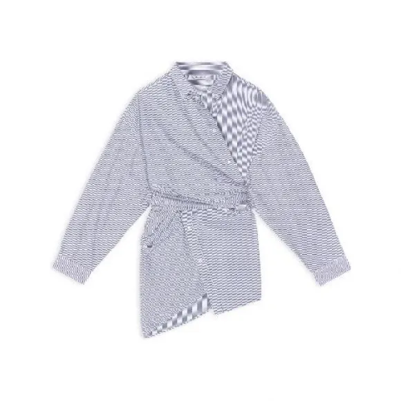 巴黎世家/Balenciaga 蓝色 78% 棉，22% 真丝 衬衫裙 704442TJM104640