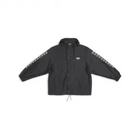 巴黎世家/Balenciaga Women's Bb Paris Icon Short Windbreaker in Black 704539TMO101000