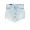巴黎世家/Balenciaga Women's Cut-up Mini Skirt in Light Blue 704541TDW144824