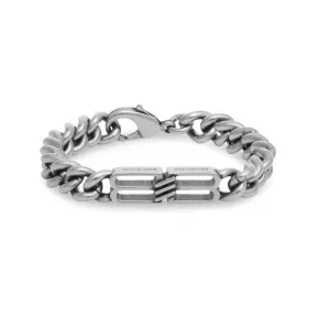 巴黎世家/Balenciaga Bb Icon Gourmette Bracelet in Antique Silver 718493TZ99I0911