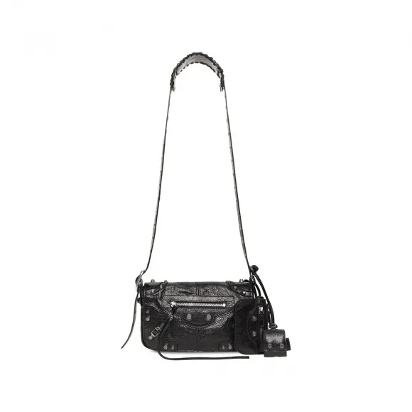 巴黎世家/Balenciaga Men's Le Cagole Men Xs Flap Bag in Black 719082210KR1000