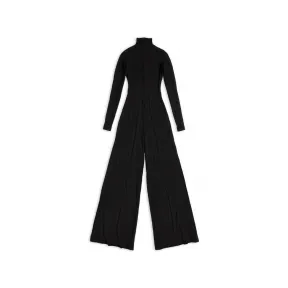 巴黎世家/Balenciaga Women's Turtleneck Overall in Black 720285TEV031000