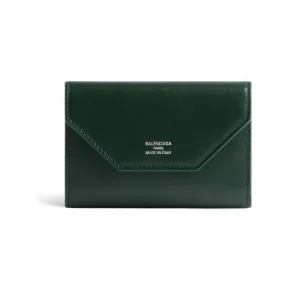 巴黎世家/Balenciaga 女式日本独家 - 深绿色开口环信封钥匙包 7367312AAFS3011