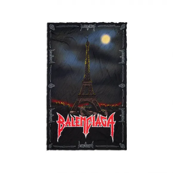 巴黎世家/Balenciaga Paris Moon斯托拉长袍 在 黑 744250-4D1B8-1073