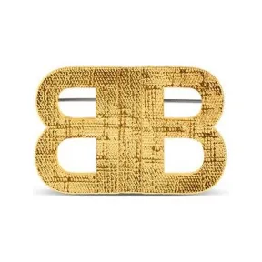 巴黎世家/Balenciaga Bb 2.0纹理胸针 782980TZ79G0705